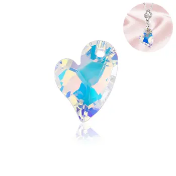 Bedste kvalitet 17mm 6261 Afsat 2 U Hjerte Vedhæng med krystal hjerte perler til Øreringe halskæde DIY smykker tilbehør 12pcs/masse