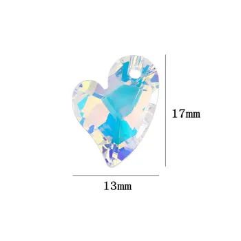 Bedste kvalitet 17mm 6261 Afsat 2 U Hjerte Vedhæng med krystal hjerte perler til Øreringe halskæde DIY smykker tilbehør 12pcs/masse