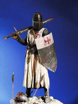 Umalet Kit 1/18 90mm Gamle Knight Templar Fantasi Figur gamle 90mm Harpiks Figur miniature garage kit