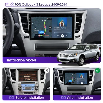 JMCQ 2Din 2G+32G Android 10 4G+WiFi Bil Radio Mms Video-Afspiller Til Subaru Outback 4 Legacy 5 2009 - Navigation GPS