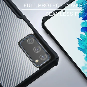 For Samsung Galaxy S20 FE Tilfælde Carbon Fiber Akryl PC+TPU Stødsikkert Airbags Rustning Back Cover Til Galaxy M51 S20 Lite Rzants