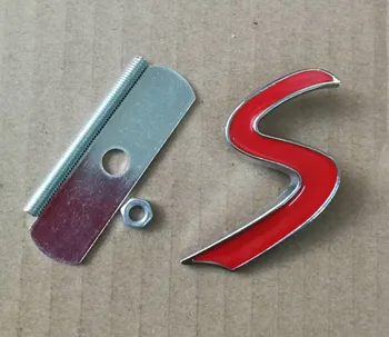 5X 3D Metal S Front Emblem for Mini Cooper R50 R52 R53 R56 JCW Grill Badge Mærkater Udvendigt Tilbehør