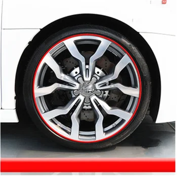 Auto populære rim beskyttelse bil dæk dekorative bånd farve linje gummi for Toyota Yaris Tundra Tacoma RAV4 Corolla Aygo Avalon