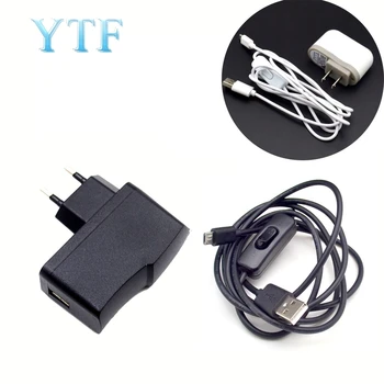 10stk 5V 2,5 A Og 5V-2.5 EN Mikro-USB-Oplader Adapter Kabel Skift Strømforsyning Til Raspberry Pi 2 3 B + B Seneste EU-USA