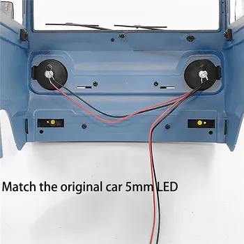 Nylon Simulering Kølergitter, Forlygter, Model Bil Lampe for WPL-D12-RC Model Bil Tilbehør