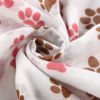 OLOME Fashion Animal Dog Pote Print Tørklæde Damer Grå Beige Soft Lange Tørklæder og Sjaler til Kvinder Stoles Hijab Foulard Kvindelige