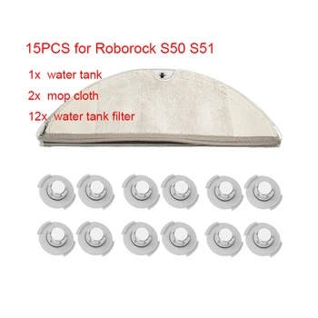 Vand Tank & Vand Tank filter & Moppe klud udskiftninger egnet til Xiaomi Roborock S50 S51 S5 S55 Støvsuger Reservedele