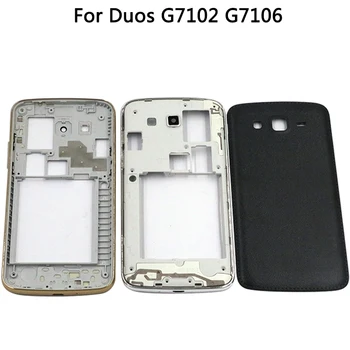 Samsung Galaxy Grand-2 II Duos G7102 G7106 Boliger Midterste ramme Batteri Back Cover+Touch Screen Digitizer Panel