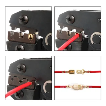 2.8/4.8/6.3 mm Spade Crimp Terminal Stik Golden Universal Seal Foråret Plug Isoleret Elektrisk Ledning Stik SN48B kit