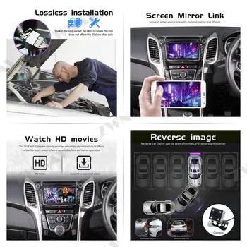 IPS-Skærm Android 9.0 Bil Radio GPS-stereo Til Hyundai I30 Elantra GT 2012 2013 2016 Bil DVD-Afspiller hovedenheden 8 Core