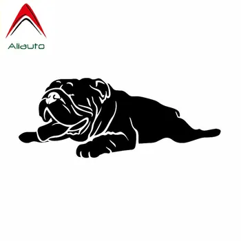 Aliauto Kreative Bil Mærkat Vinyl engelsk Bulldog Selskabsdyr Hund Tilbehør PVC Decal for Kia Mazda 3 Subaru,17cm*6cm