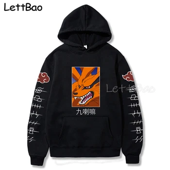 Kurama Kyubi 2021 Mode Naruto Streetwear Hættetrøjer Itachi Pullover Grafik Anime-Hoodie Tegnefilm Harajuku Unisex Sweatshirts