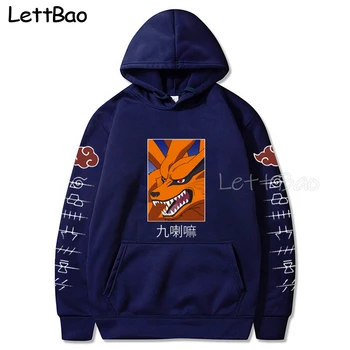 Kurama Kyubi 2021 Mode Naruto Streetwear Hættetrøjer Itachi Pullover Grafik Anime-Hoodie Tegnefilm Harajuku Unisex Sweatshirts