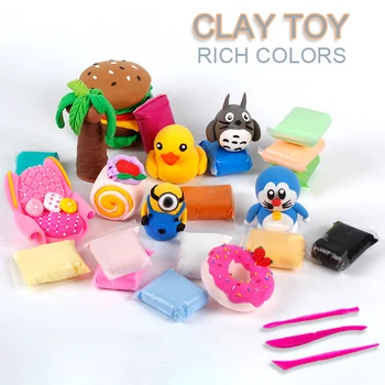 12 farver Luft Tørre Ler legetøj DIY Slimed Legetøj Med Værktøjer Lære Hands-on legetøj Til Børn Modellervoks Sikker Polymer Ler Kids Gave