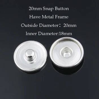 50stk/masse Hot salg 12MM&18MM&20MM metal snap-knapperne for at lave print glas snap eller rhinestone snap knapper DIY Fittings ZM032