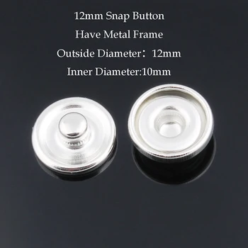 50stk/masse Hot salg 12MM&18MM&20MM metal snap-knapperne for at lave print glas snap eller rhinestone snap knapper DIY Fittings ZM032