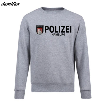Mode Nye Hamburg Politi Politi Særlige Redning Enhed Delta Force Logo Design hættetrøje Mænd pullover Fleece Trøje