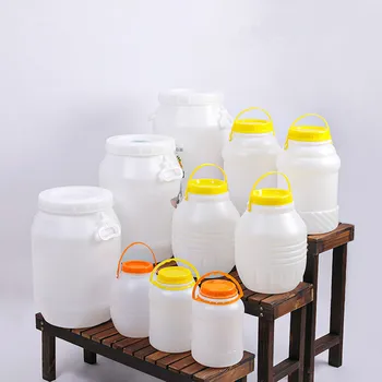 4L 5L 10L gennemsigtig plastik spand med håndtag og Låg til Mad, vand, korn storage container hjem køkken organizer