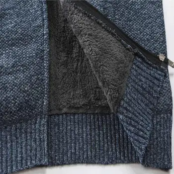 MISSKY 2020 Nye Vinter Mænd Jakke Hit Farve Mode Hættetrøje Fleece Bløde Tunge Tykkere Zip-up Cardigan Pels Overdele