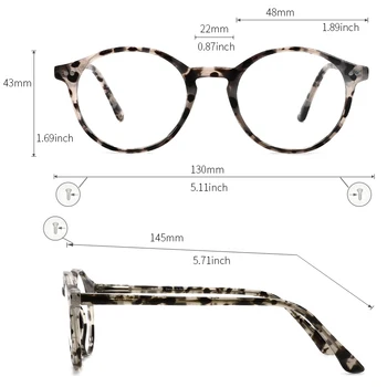 KANSEPT Briller Ramme Kvinder/Mænd Mode Computer Optisk Nærsynethed Cirkel Briller Ramme for Smalt Ansigt CP1007