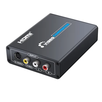 LiNKFOR 3RCA CVBS AV Komposit, S-Video-R/L Lyd til HDMI Adapter Opskalering 720p/1080p med 3RCA S-Video Kabel til DVD VCR PS2 PS3