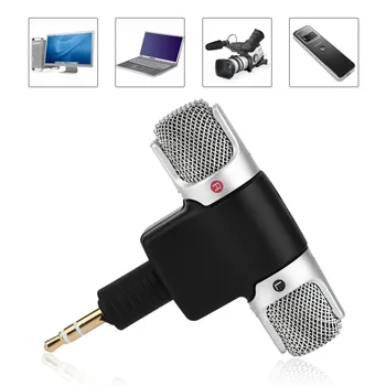 SOONHUA Bærbare Mini-Mic Digital Dual Envejs Stereo Mikrofon-3,5 mm Jack med Mic for Optageren, Mobiltelefon, Bærbare PC,
