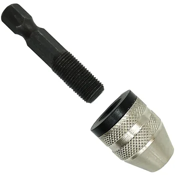 2STK 0.3-3.6 mm Nøglefri Borepatron Konvertering Værktøj, Keyless Konvertering Borepatron Adapter,1/4-Inch Sekskantet Skaft Bordiameter