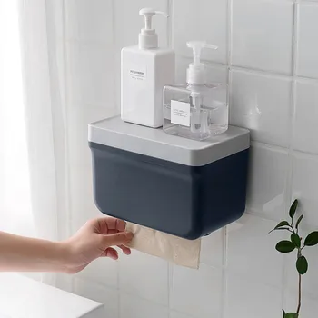 Toiletpapir Max Vandtæt Papir Indehaveren Hylde Opbevaringsboks Kreative Vægbeslag Papirrulleholder Dispenser Badeværelse Produkter