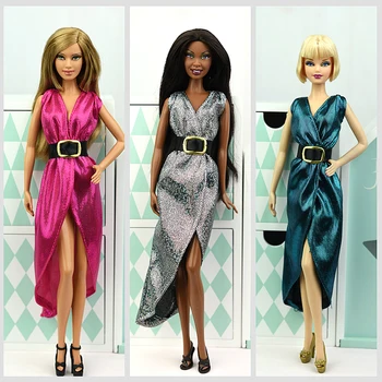 3pcs/masse Mode Dukke Tøj Til Barbie-Dukker, Tøj Kjole til Aften i Vestido Tøj Til Barbie Dukkehus 1/6 BJD Dukke Tilbehør