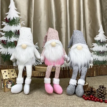 Jul Dukke Ferie juletræ Vedhæng i Nordisk Stil, Personlighed Santa Claus Long-legged Dukker Indendørs Dekorationer