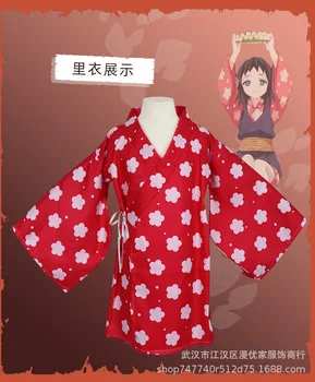 Makomo cos Demon Slayer anime børn/barn cosplay Høj kvalitet Kimono fashion kostume komplet sæt Top + frakke + bælte+butterfly