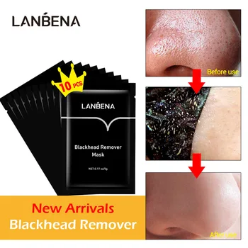 LANBENA Hudorm Remover Detox Mask Næse Peeling Masker Pore Strip Formindske Porer Bambus Trækul Dyb Udrensning T-Zone hudpleje