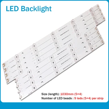 NYE 98cm bagbelyst LED-Lampe strip 9 lysdioder Til LG 47