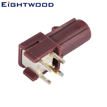 Eightwood 5PCS SMB-Fakra Kode D Mandlige RF Koaksial Stik printmontage Højre Vinkel Violet/4004 Adapter til Bil GSM Mobiltelefon
