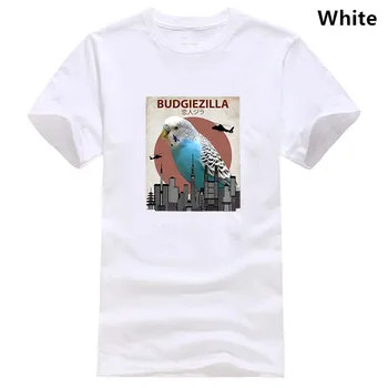 2019 Mode bomuld Budgiezilla Undulat T-Shirt til Papegøje Undulat-Elskere t-shirt