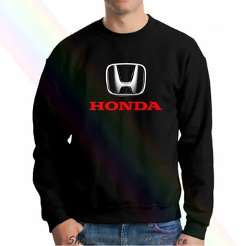 Honda Logo Biler Hættetrøjer Sweaoutdoors Nye Sort Pandebånd Mænd ' s Besætning Hals Hættetrøje