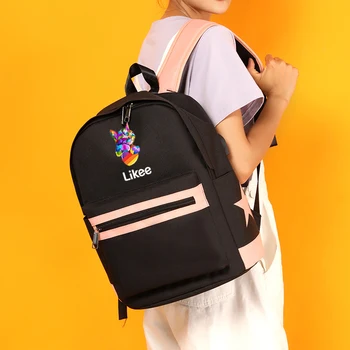 2020 Likee Rygsæk USB-Opladning LIKEE Video 1 App Laptop Backpack skoletasker til Teenage-Piger russiske Stilarter Lynlås indstillinger indstillinger