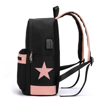 2020 Likee Rygsæk USB-Opladning LIKEE Video 1 App Laptop Backpack skoletasker til Teenage-Piger russiske Stilarter Lynlås indstillinger indstillinger