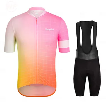 2021 Pro Team Cycling Jersey Maillot Ciclismo kortærmet Sommer Mænd ' s Road Cykling Bib Gel Shorts Kits Ropa De Hombre Raphaing