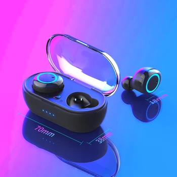 Y50 TWS Bluetooth-5.0 Hovedtelefoner Trådløse Stereo-I-Øret Øretelefoner, Hovedtelefoner Håndfri Headset Med Touch-Kontrol Opladning Box