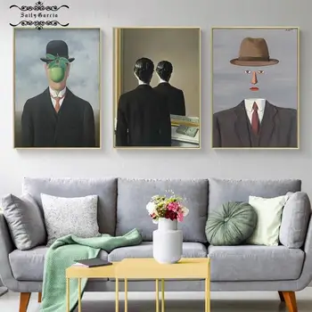 René Magritte Lærred Maleri Surrealisme Klassisk Kunst Reproduktion Plakater og Print Væg Kunst Billede for Hjem Cuadros Indretning