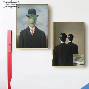 René Magritte Lærred Maleri Surrealisme Klassisk Kunst Reproduktion Plakater og Print Væg Kunst Billede for Hjem Cuadros Indretning