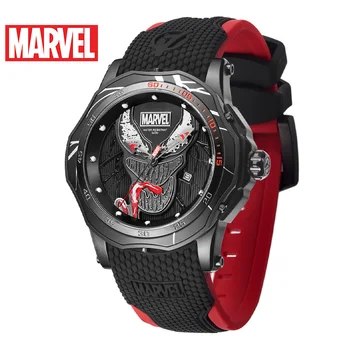 Disney officielle tilladelse oprindelige Marvel Avengers VENOM kvarts ur vandtæt MÆND Ure silikone rem Mandlige Luksus m-9115