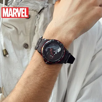 Disney officielle tilladelse oprindelige Marvel Avengers VENOM kvarts ur vandtæt MÆND Ure silikone rem Mandlige Luksus m-9115