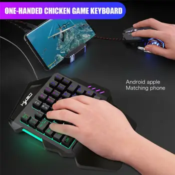 35 Nøgler Tastatur Enkelt Hånd Tastatur Mekanisk Føler Spil Tastatur Til Mobiltelefoner, Tablet, Laptop LOL PUBG Spil