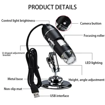1600X USB Digital Mikroskop 8 LED Lup Kamera for Android, ios, iPhone, iPad Elektroniske Stereo USB Endoskop Til PC