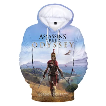 Nyeste Spil Assassins Creed Valhalla 3D-Print Hoodie Sweatshirts Mænd, Kvinder Mode Casual Cool Pullover Mænd collar Toppe