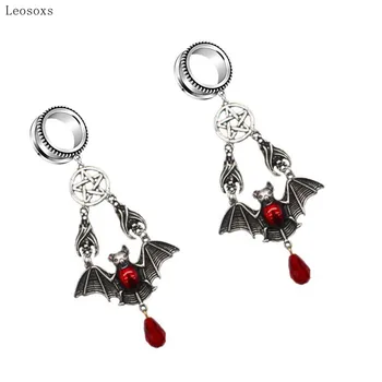 Leosoxs 2stk Europæiske og Amerikanske Gotiske Bat Rødt Pentagram Personlighed Punk, Piercing Smykker