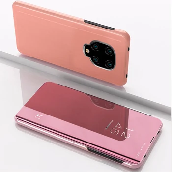 For POCO X3 NFC Tilfælde Flip Mirror Luksus Telefon Dækning For Xiaomi POCO X3 NFC / Redmi 9C NFC Tilfælde Funda Redmi9C POCOX3 X 3 NFC Capa