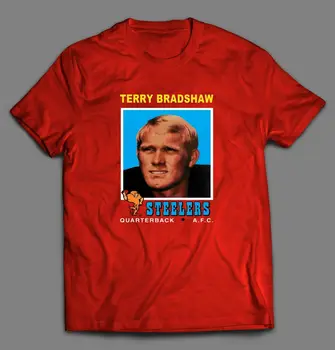 Terry Bradshaw Pittsburgh 1971 Topps Rookie-Kortet Fodbold T-Shirt